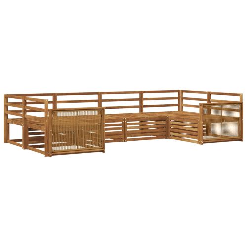 Комплект дивани за открито 6 pcs Натурално