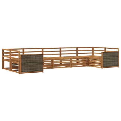 Комплект дивани за открито 7 pcs Натурално