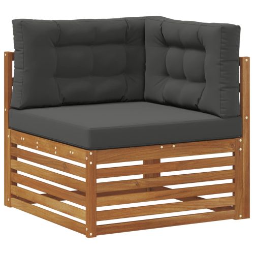 Комплект дивани за открито 7 pcs Натурален и Антрацит