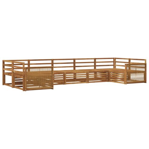 Комплект дивани за открито 7 pcs Натурално
