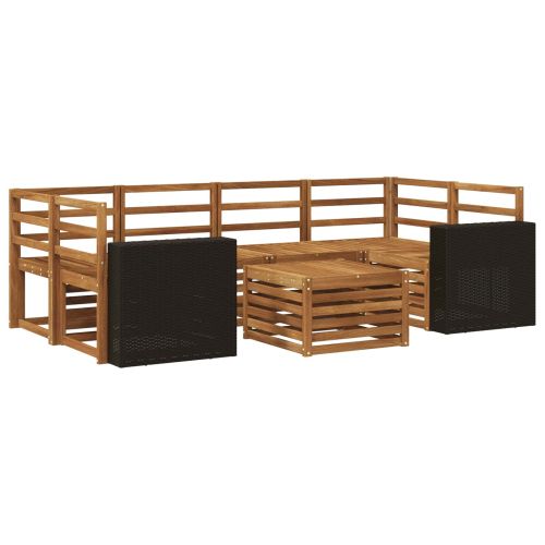 Комплект дивани за открито 7 pcs Натурално