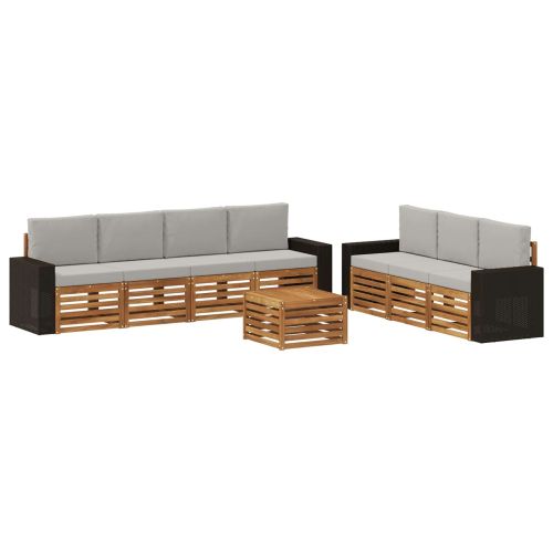 Комплекти дивани с възглавница 8 pcs Солидно акациево дърво