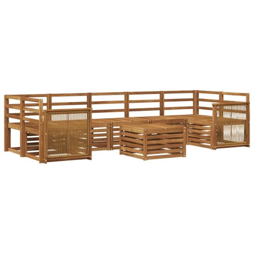 Комплект дивани за открито 8 pcs Натурално