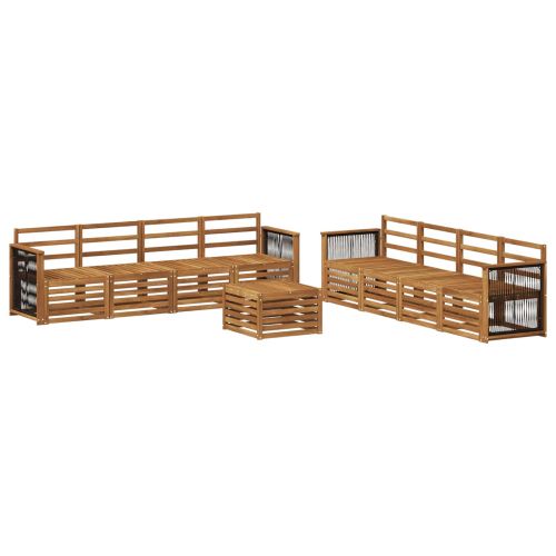 Комплекти дивани 9 pcs Солидно акациево дърво
