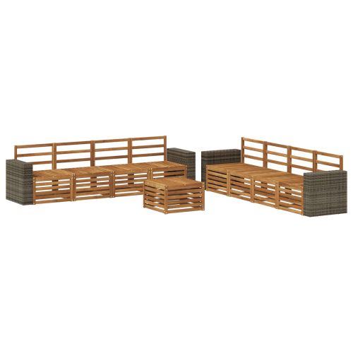 Комплекти дивани 9 pcs Солидно акациево дърво