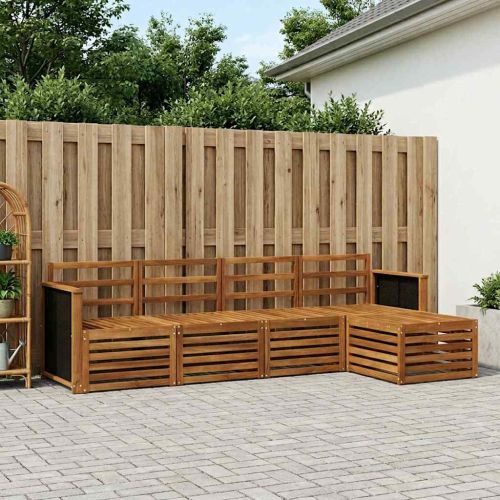Комплект дивани за открито 5 pcs Натурално