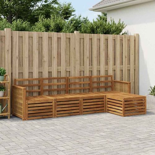 Комплект дивани за открито 5 pcs Натурално