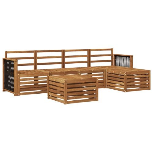 Комплект дивани за открито 6 pcs Натурално