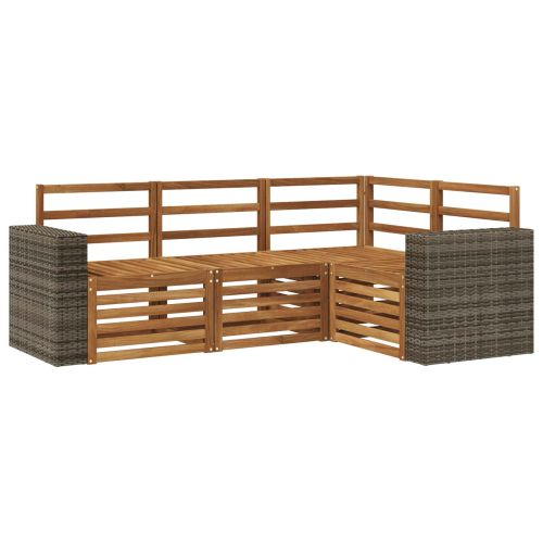 Комплекти дивани 4 pcs Солидно акациево дърво