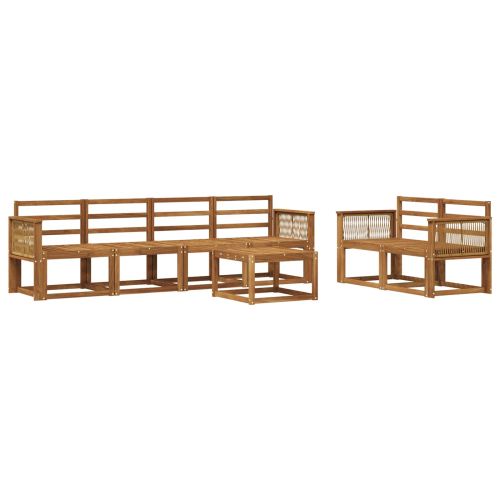 Комплект дивани за открито 7 pcs Натурално