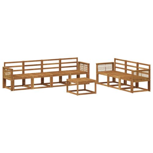 Комплект дивани за открито 8 pcs Натурално
