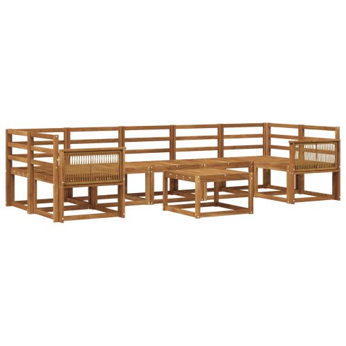 Комплект дивани за открито 8 pcs Натурално