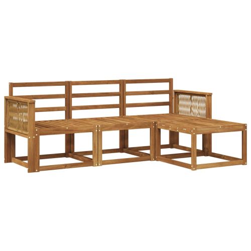 Комплект дивани за открито 4 pcs Натурално