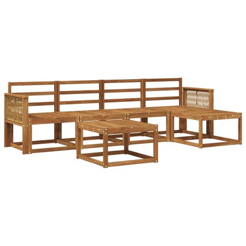 Комплект дивани за открито 6 pcs Натурално