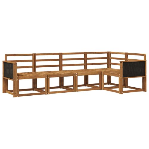 Комплект дивани за открито 5 pcs Натурално