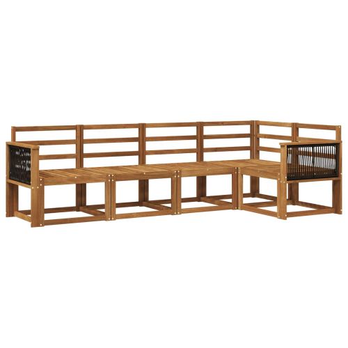 Комплект дивани за открито 5 pcs Натурално