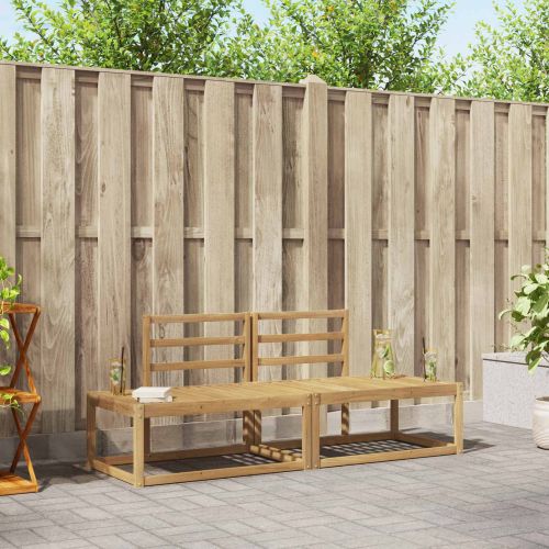 Комплект дивани за открито 2 pcs Бяло 182,5 x 63 x 73 см