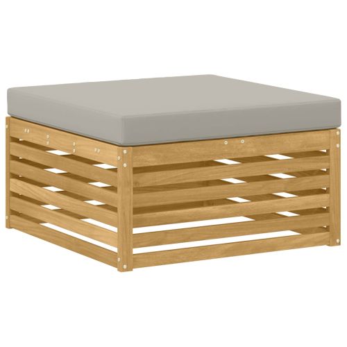 Комплект дивани за открито 7 pcs Бяло и светлосиво
