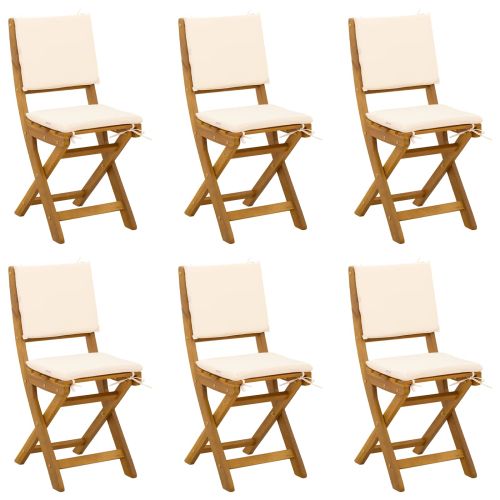 Външни бistro столове 6 pcs Кремавобяло 38 x 46 x 85 см