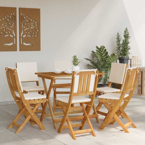 Външни бistro столове 6 pcs Кремавобяло 38 x 46 x 85 см