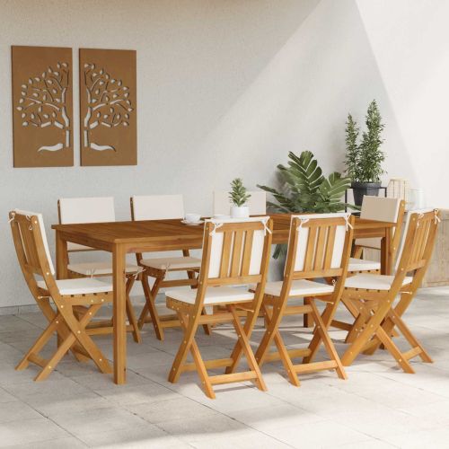 Външни бistro столове 8 pcs Кремавобяло 38 x 46 x 85 см
