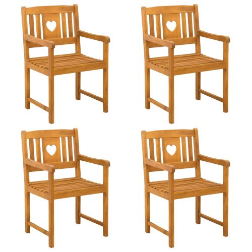 Външна пейка 4 pcs Натурално 56 х 55,5 х 90 см