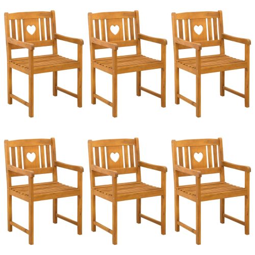 Външна пейка 6 pcs Натурално 56 х 55,5 х 90 см
