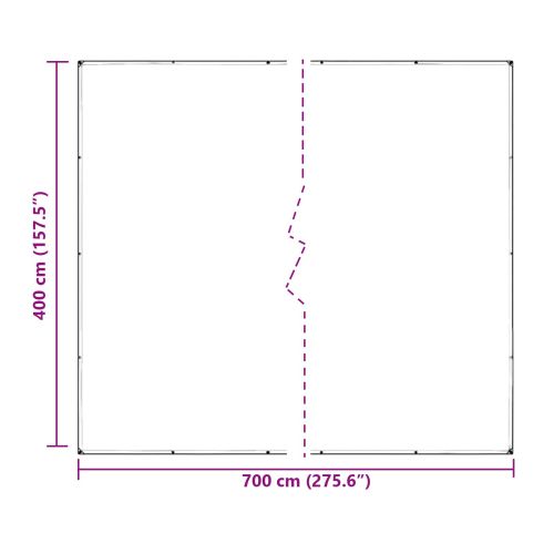 Покритие за растения Прозрачен 7 x 4 m ПВЦ
