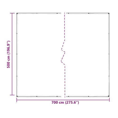Покритие за растения Прозрачен 7 x 5 m ПВЦ