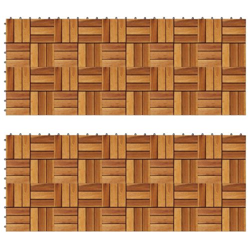Плочка за decking 20 pcs Кафяво 30 x 30 cm Дърво от Акация