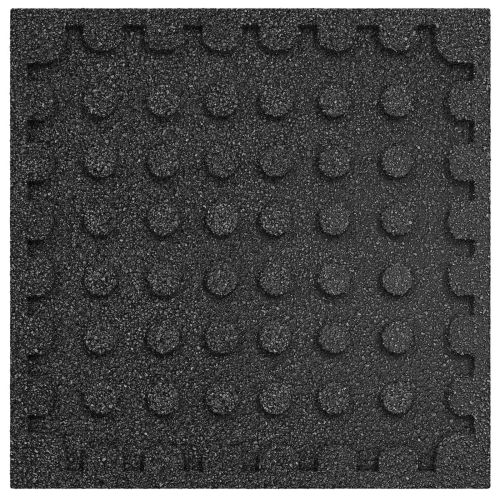 Плочки за защита при падане 18 pcs Черно 50 x 50 cm Каучук