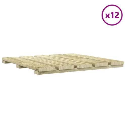 Плочка за decking 12 pcs Зелено 50 x 50 cm