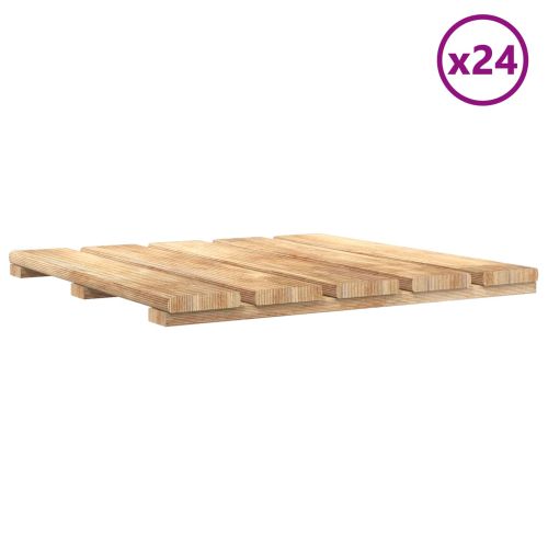 Плочка за decking 24 pcs Кафяво 50 x 50 cm