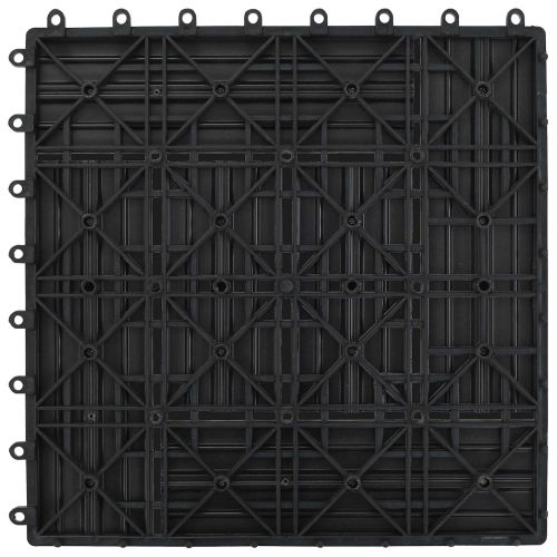Плочка за decking 22 pcs Сиво 30 x 30 cm WPC