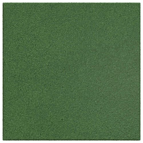 Плочки за защита при падане 18 pcs Зелено 50 x 50 cm Каучук