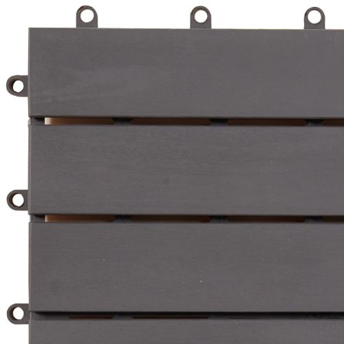Плочка за decking 30 pcs Сиво 30 x 30 cm Дърво от Акация