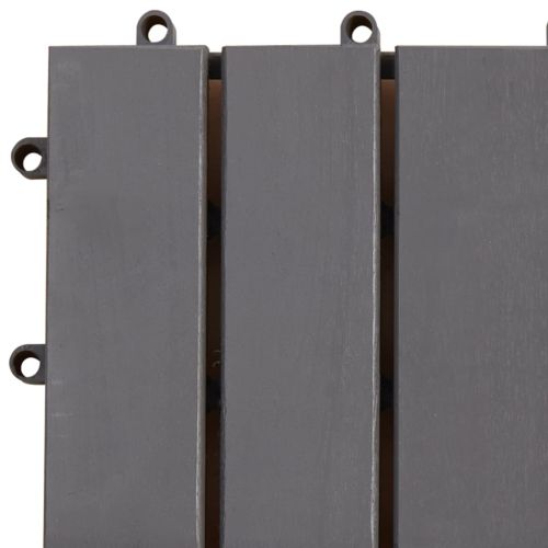 Плочка за decking 30 pcs Сиво 30 x 30 cm Дърво от Акация