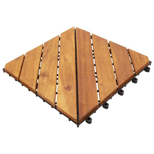 Плочка за decking 30 pcs Кафяво 30 x 30 cm Дърво от Акация