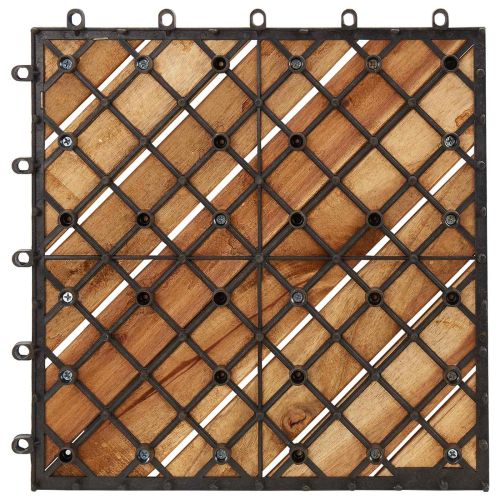 Плочка за decking 30 pcs Кафяво 30 x 30 cm Дърво от Акация