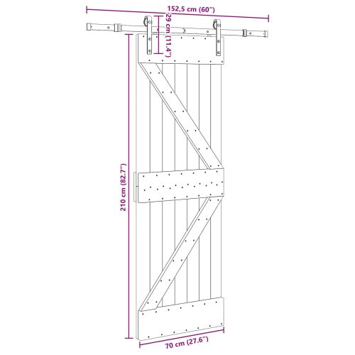Преплъзваща се врата NARVIK 70 x 210 см (152,5 см)