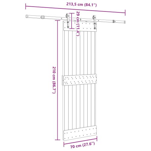 Преплъзваща се врата NARVIK 70 x 210 см (213,5 см)