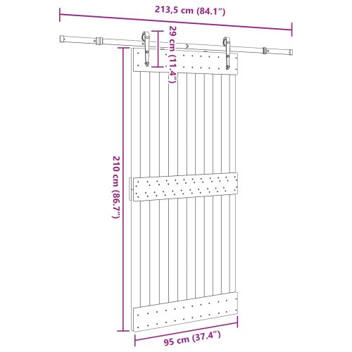 Преплъзваща се врата NARVIK 95 x 210 см (213,5 см)