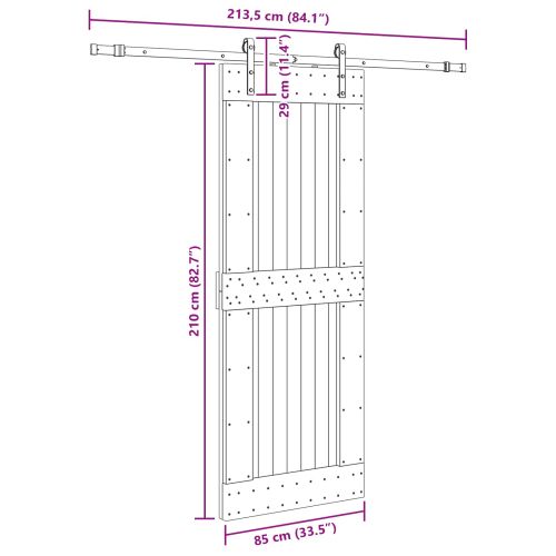 Преплъзваща се врата NARVIK 85 x 210 см (213,5 см)