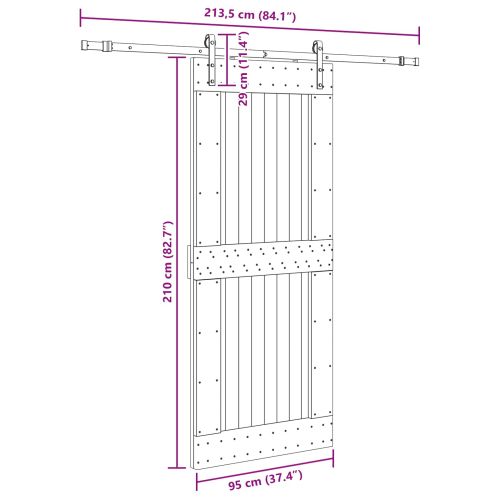Преплъзваща се врата NARVIK 95 x 210 см (213,5 см)