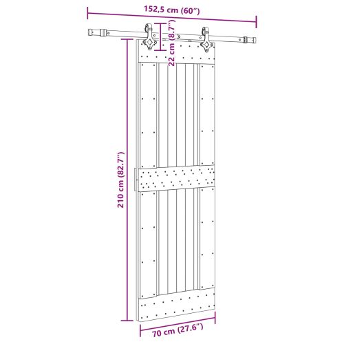 Преплъзваща се врата NARVIK 70 x 210 см (152,5 см)