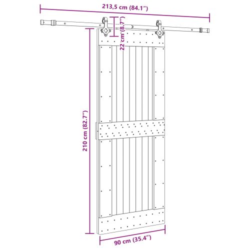 Преплъзваща се врата NARVIK 90 x 210 см (213,5 см)