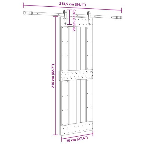 Преплъзваща се врата NARVIK 70 x 210 см (213,5 см)