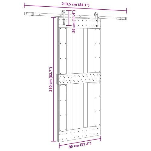 Преплъзваща се врата NARVIK 95 x 210 см (213,5 см)