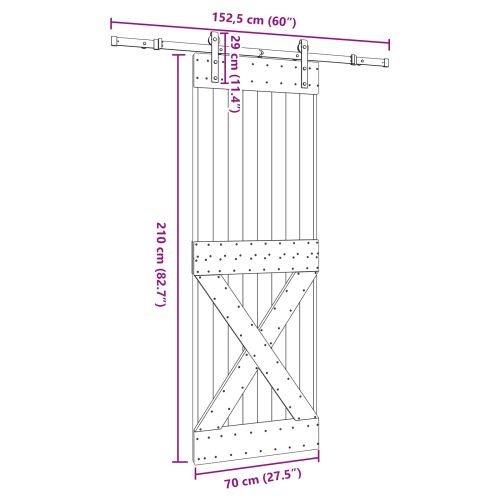 Преплъзваща се врата NARVIK 70 x 210 см (152,5 см)