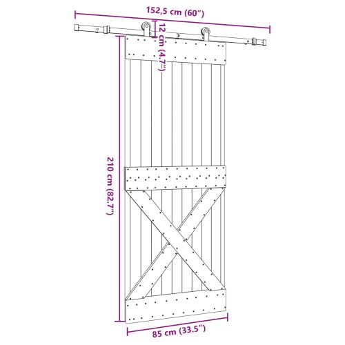 Преплъзваща се врата NARVIK 85 x 210 см (152,5 см)